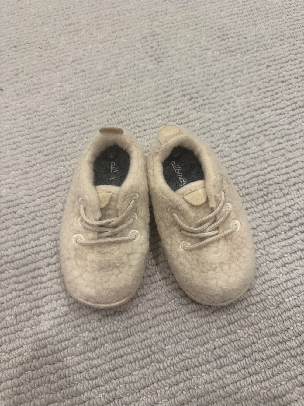 allbirds Kids Natural Cream Wool Sneakers